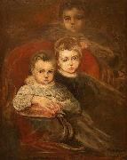 Karel Purkyne The Artist's Children oil painting artist